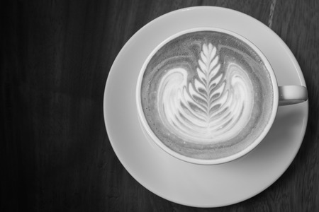 Coffee art black and whiteの写真素材