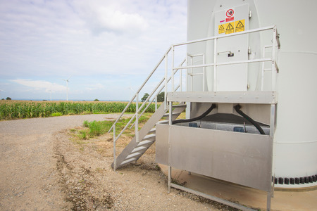Wind turbine door , renewable electric energy productionの写真素材