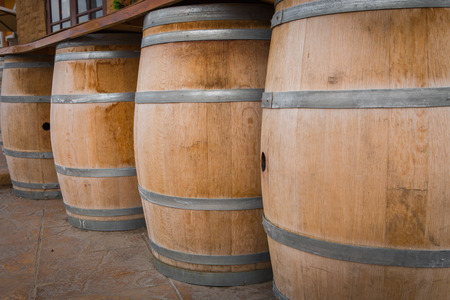 Oak barrelsの写真素材