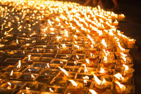 candles flame  for meditation at night, Visakabhuja Dayの写真素材