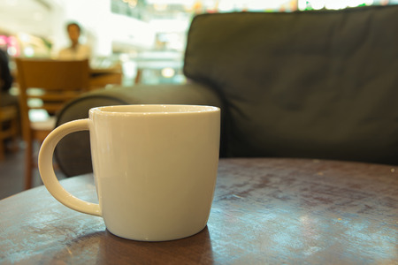 Coffee cup in coffee shopの写真素材