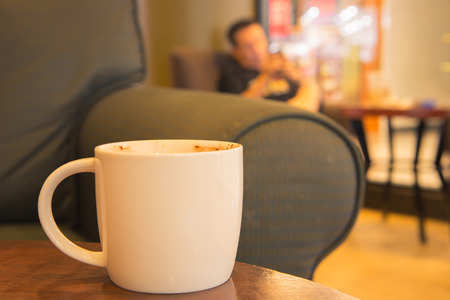 Coffee cup in coffee shopの写真素材