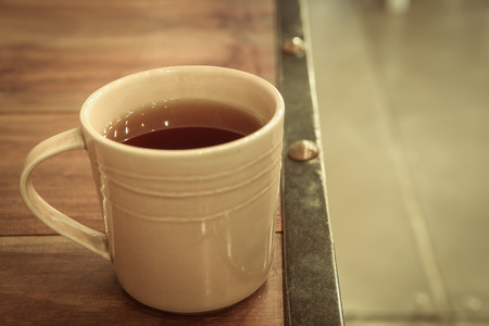 Coffee cup in coffee shop cafe - Rerto style pictureの写真素材