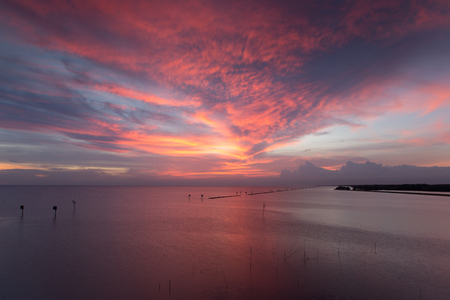 Amazing sky and cloud above the sea in Thailandの写真素材