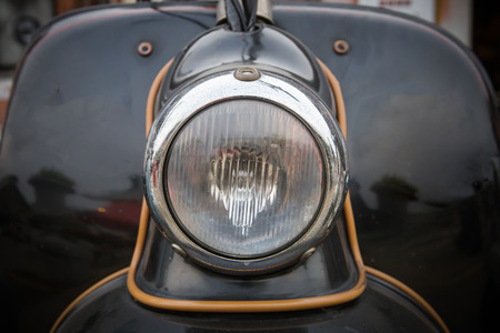 Headlight of vintage motorcycle