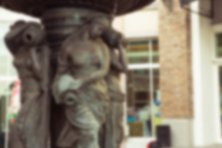 Blurred of  statue of water spring,vintage picture styleの写真素材