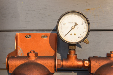 Close up pressure gas analog controlの写真素材