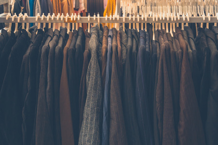 Fashion jacket on hangers , Retro image