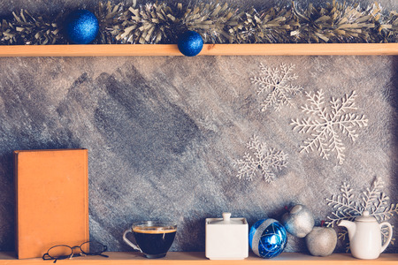 christmas coffee spaceの写真素材