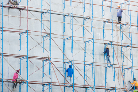 Platform for construction with manpowerの写真素材