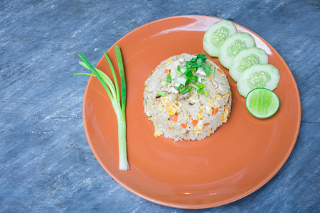fried rice on table ,Thai cuisine onの写真素材