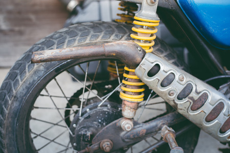 Close up of motorcycle exhaust