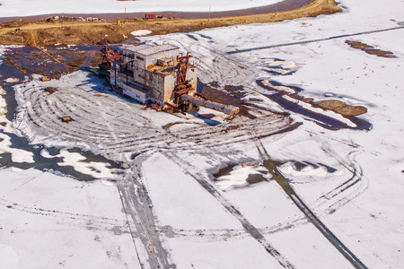 Dredge extracts goldの写真素材