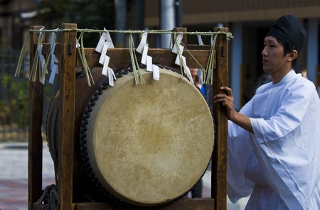 Kyoto, OCT  22: a participant on The Jidai Matsuri ( Festival of the Ages) held on October 22 2009  in Kyoto, Japan . It is one of Kyoto's renowned three great festivalsのeditorial素材