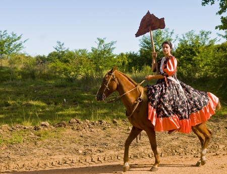 Tacuarembo, MAR. 7: Participant in the annual festival "Patria Gaucha"のeditorial素材