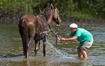 TACUAREMBO , URUGUAY - MAR 07 2009 : Participant in the annual festival " Patria Gaucha"のeditorial素材