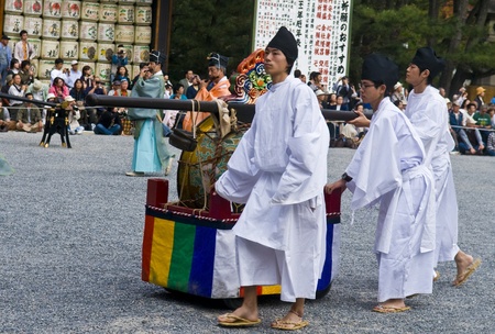 Kyoto, OCT  22: a participant on The Jidai Matsuri ( Festival of the Ages) held on October 22 2009  in Kyoto, Japan . It is one of Kyoto's renowned three great festivalsのeditorial素材