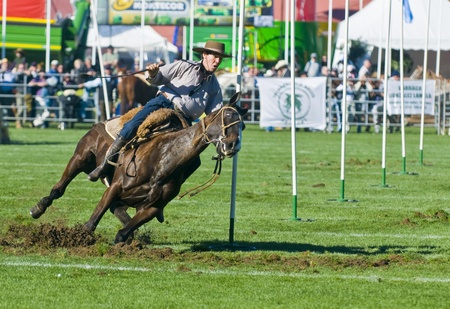 MONTEVIDEO , URUGUAY  - SEP 12 2009 :  participant in the annul exhibition  "Expo Prado"のeditorial素材