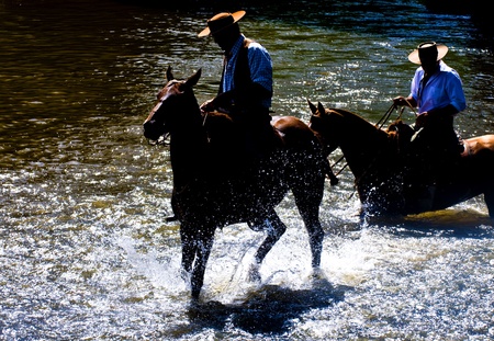 TACUAREMBO, URUGUAY - MAR 7 2009 : Participants in the annual festival "Patria Gaucha"のeditorial素材