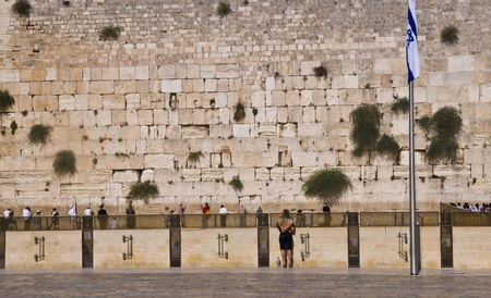 September 2008 Jerusalem Israel - The western wall Important Jewish religious site located in the Old City of Jerusalem のeditorial素材