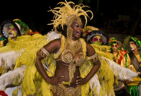 MONTEVIDEO, URUGUAY - FEB 05 2011 :  dancer participant in the annual national festival of Uruguay ,held in Montevideo Uruguay on February 05 2011のeditorial素材