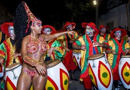 MONTEVIDEO, URUGUAY - FEB 05 2011 :  dancer participant in the annual national festival of Uruguay...
