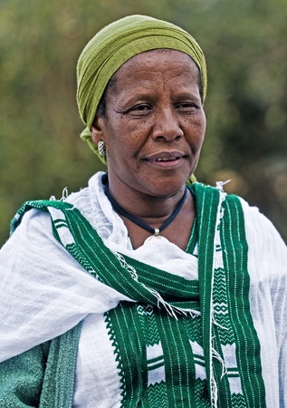 JERUSALEM - NOV 24 : Portrait of Ethiopian Jew woman during the Sigd holiday in Jerusalem . Israel on November 24 2011 , The Jewish Ethiopean community celebrates the Sigd annualy in Jerusalemのeditorial素材