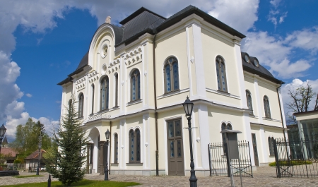 An old synagogue in the town of Tokaj Hungary のeditorial素材