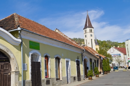 The historic old Tokaj Hungaryのeditorial素材