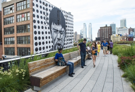 NEW YORK CITY - JUL 22 : High Line Park in NYC on July 22th, 2012. The High Line is a public park...