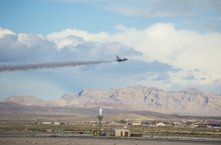 LAS VEGAS - NOVEMBER 10: plane performing in the annual air show called Aviation Nation on November 10, 2012 in Las Vegas, NV, USAのeditorial素材