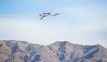 LAS VEGAS - NOVEMBER 10: plane performing in the annual air show called Aviation Nation on November...