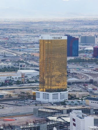 LAS VEGAS - NOVEMBER 08: View of The Trump hotel from Stratosphere tower on November 08, 2012 in Las Vegas. Las Vegas in 2012 is projected to break the all-time visitor volume record of 39-plus million visitors のeditorial素材