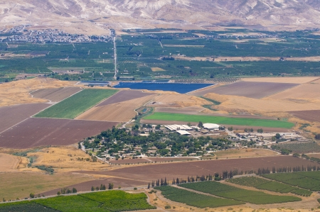 View To Jordan Valley From Ruins Of The Crusader Fortress Belvoir In Lower Galilee, Israelのeditorial素材