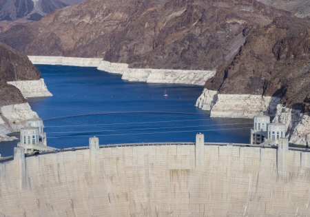 Hoover Dam and Colorado river near Las Vegas, Nevada. のeditorial素材