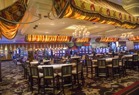 LAS VEGAS - DEC 08: Interior casino and slot machines on December 05, 2012 in Las Vegas. Las Vegas in 2012 is projected to break the all-time visitor volume record of 39-plus million visitors のeditorial素材