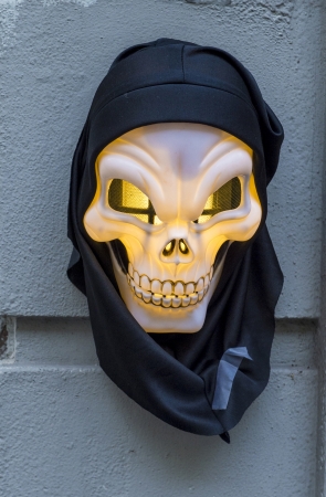 Scary Halloween decoration in front of a houseのeditorial素材
