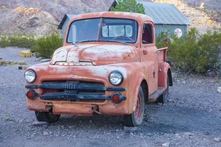 NELSON , USA - NOV 25 : Old rusty truck in Nelson Nevada ghost town on November 25 ,2012のeditorial素材