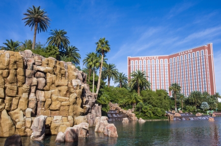 LAS VEGAS - DEC 04 : Treasure Island hotel and casino on December 04, 2012 in Las Vegas.  Las Vegas in 2012 broke the all-time visitor volume record of 39-plus million visitors のeditorial素材