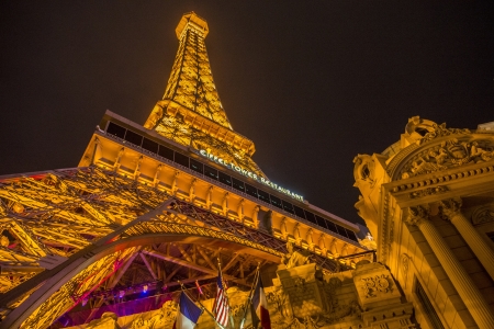 LAS VEGAS -JAN 09: The Paris Las Vegas hotel and casino on January 09, 2013 in Las Vegas. Las Vegas in 2012 is broke the all-time visitor volume record of 39-plus million visitors のeditorial素材