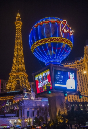 LAS VEGAS -JAN 09: The Paris Las Vegas hotel and casino on January 09, 2013 in Las Vegas. Las Vegas in 2012 is broke the all-time visitor volume record of 39-plus million visitors のeditorial素材