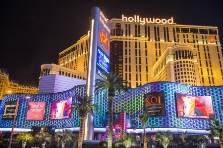 LAS VEGAS - JAN 09 : The Planet Hollywood hotel and casino on January 09 , 2013 in Las Vegas. Las Vegas in 2012 broke the all-time visitor volume record of 39-plus million visitors のeditorial素材