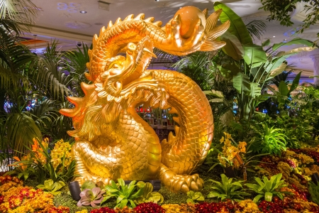 LAS VEGAS - FEB 11: Chinese New year in Bellagio Hotel Conservatory & Botanical Gardens on February 11, 2013 in Las Vegas. There are five seasonal themes that the Conservatory undergoes each year.のeditorial素材