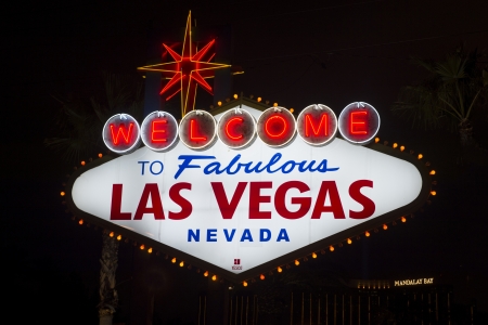 LAS VEGAS -JAN 24 : The Welcome to Las Vegas Sign on January 24, 2013 in Las Vegas. Las Vegas in 2012 is broke the all-time visitor volume record of 39-plus million visitors のeditorial素材