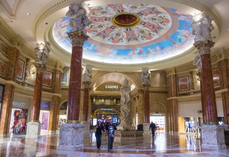 LAS VEGAS - FEB 03 :The casino of Caesar Palace on February 03, 2013 in Las Vegas. Caesars Palace is a luxury hotel and casino located on the Las Vegas Strip. Caesars has 3,348 rooms in five towers のeditorial素材