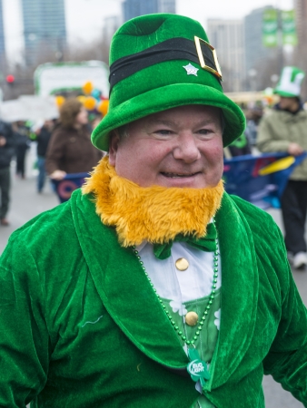 CHICAGO - MARCH 16 : Participant at the annual Saint Patrick's Day Parade in Chicago on March 16 2013のeditorial素材