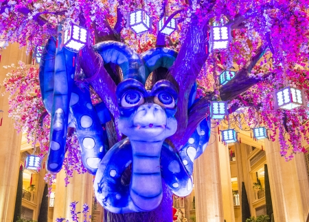 LAS VEGAS - FEB 25 : Chinese New year decoretions in the Venetian hotel in Las Vegas on February 25, 2013. With more than 4000 suites it`s one of the most famous hotels in the worldのeditorial素材
