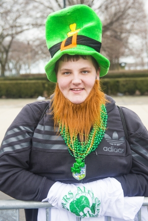 CHICAGO - MARCH 16 : Participant at the annual Saint Patrick's Day Parade in Chicago on March 16 2013のeditorial素材