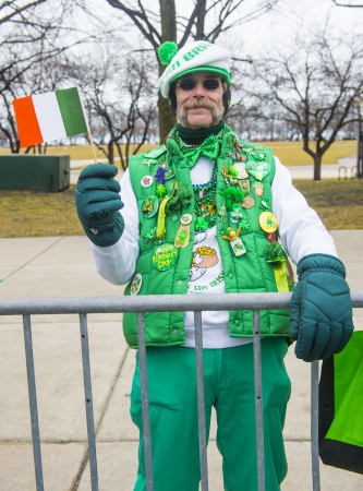 CHICAGO - MARCH 16 : Participant at the annual Saint Patrick's Day Parade in Chicago on March 16 2013のeditorial素材