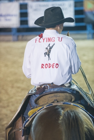 LAS VEGAS - MAY 17 : Cowboy Participant at the Helldorado Days Professional Rodeo in Las Vegas , USA on May 17 2013 のeditorial素材
